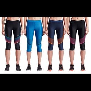 NWOT Nike power speed rainbow Capri tight